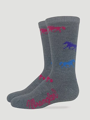 Kid's Horses Crew Ultra-Dri Socks in