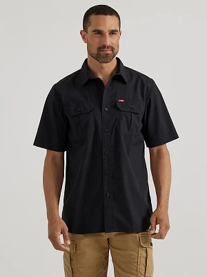 Men's Relaxed Stretch Poplin Shirt Jet Black