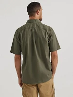 Men's Relaxed Stretch Poplin Shirt Spring Olive