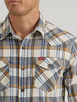 Men's Cowboy Wash Plaid Shirt Almond Milk