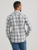 Men's Cowboy Wash Plaid Shirt Pearl Blue