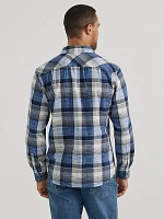 Men's Cowboy Wash Plaid Shirt Bright Cobalt