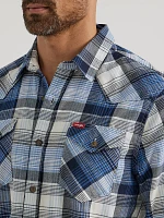 Men's Cowboy Wash Plaid Shirt Bright Cobalt