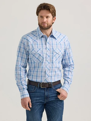 Men's 20X® Competition Advanced Comfort Long Sleeve Two Pocket Western Snap Shirt Sea Plaid