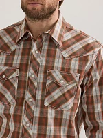 Men's 20X® Competition Advanced Comfort Long Sleeve Two Pocket Western Snap Shirt Plaid Umber