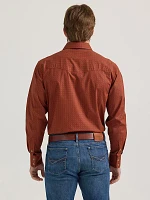 Men's 20X® Competition Advanced Comfort Long Sleeve Two Pocket Western Snap Shirt Burnt Umber Hatch