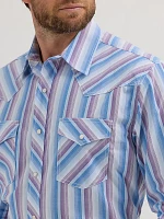 Men's 20X® Competition Advanced Comfort Long Sleeve Two Pocket Western Snap Shirt Sea Stripe