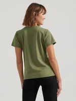 Wrangler x Buffalo Trace™ Women's V-Neck Tee Kentucky Green