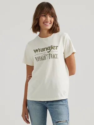 Wrangler x Buffalo Trace™ Women's Logo Tee Vanilla