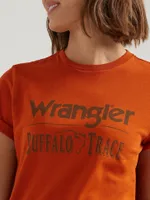 Wrangler x Buffalo Trace™ Women's Logo Tee Distillers Red