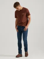 Wrangler x Buffalo Trace™ Men's Oak Aged T-Shirt Brown Grains