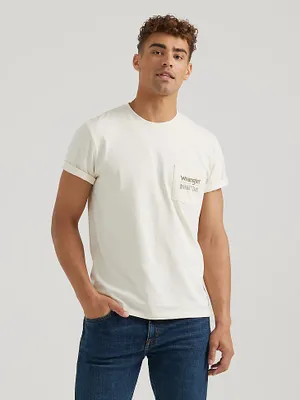 Wrangler x Buffalo Trace™ Men's Pocket T-Shirt Vanilla