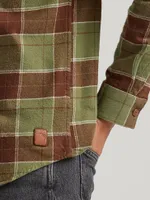 Wrangler x Buffalo Trace™ Men's Flannel Shirt Kentucky Green