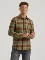 Wrangler x Buffalo Trace™ Men's Flannel Shirt Kentucky Green