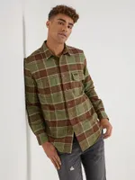 Wrangler x Buffalo Trace™ Men's Flannel Shirt Kentucky Green