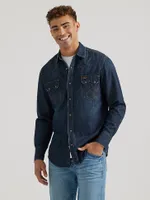 Wrangler x Buffalo Trace™ Men's Revival Shirt Oak Indigo