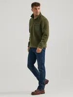 Wrangler x Buffalo Trace™ Men's Sherpa Pullover Kentucky Green