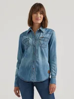 Wrangler x Buffalo Trace™ Women's Revival Shirt Indigo