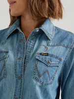 Wrangler x Buffalo Trace™ Women's Revival Shirt Indigo