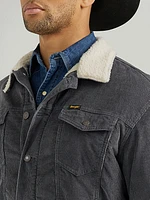 Men's Wrangler® Cowboy Cut® Sherpa Lined Corduroy Jacket Rustic Stone