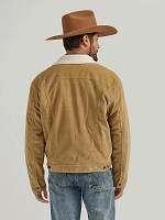 Men's Wrangler® Cowboy Cut® Sherpa Lined Corduroy Jacket Wheat