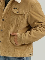 Men's Wrangler® Cowboy Cut® Sherpa Lined Corduroy Jacket Wheat