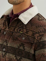 Men's Wrangler® Sherpa Lined Jacquard Print Jacket Canyon Vibe