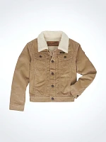 Boy's Wrangler® Cowboy Cut® Sherpa Lined Corduroy Jacket Wheat