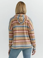 Women's Wrangler Geometric Relaxed Pullover Hoodie Golden Stripe