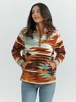 Women's Wrangler Retro Quarter-Zip Sherpa Pullover Desert Hues