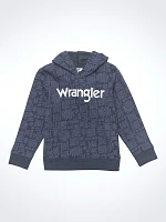 Girl's Wrangler Logo Pullover Hoodie Navy