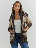 Women's Wrangler Retro® Desert Cardigan Chocolate