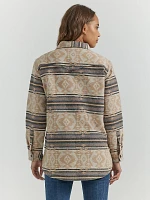 Women's Wrangler Southwestern Print Shacket Doe Stripe