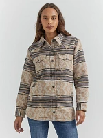 Women's Wrangler Southwestern Print Shacket Doe Stripe