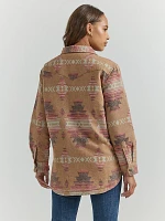 Women's Wrangler Southwestern Print Shacket Dune