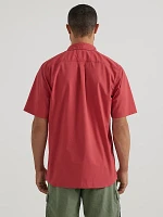 Men's Relaxed Stretch Poplin Shirt Cardinal