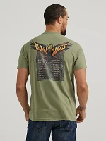 Men's Black Crows Concert Graphic T-Shirt Deep Lichen Green