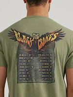 Men's Black Crows Concert Graphic T-Shirt Deep Lichen Green