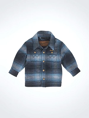 Little Boy's Wrangler Quilt Lined Flannel Shirt Jacket Mid-State