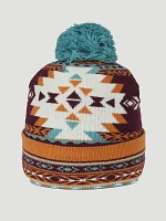 Southwest Print Pom Beanie in