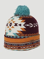 Southwest Print Pom Beanie in