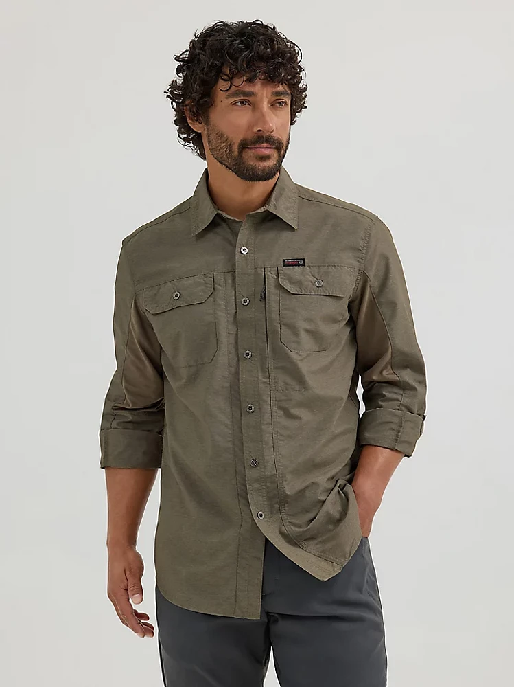 Wrangler ATG™ Men's Mix Material Shirt Bungee Cord