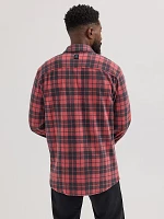 Wrangler ATG™ Men's Campsite Plaid Shirt Carnelian