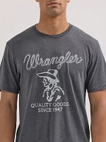 Men's Wrangler Rope Emblem Graphic T-shirt Asphalt Heather