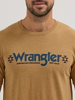 Men's Wrangler Kabel Logo T-Shirt Bistre Heather