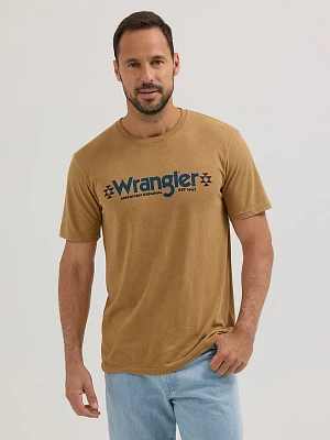 Men's Wrangler Kabel Logo T-Shirt Bistre Heather