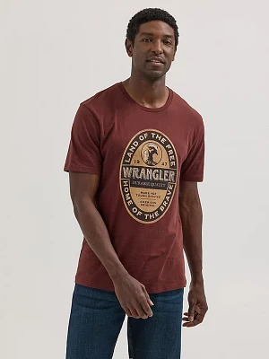 Men's Land of Free Graphic T-Shirt Bitter Chocolate