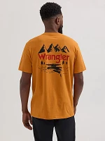 Men's Mountain Landscape Graphic T-Shirt Golden Oak