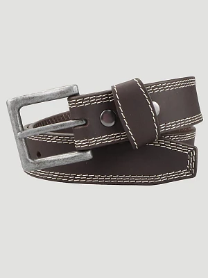 Men's Triple Stitch Belt Brown