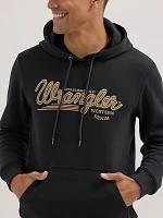 Men's Wrangler Logo Arm Hit Pullover Hoodie Jet Black